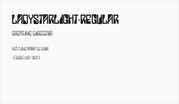 LadyStarlight-Regular Business Card