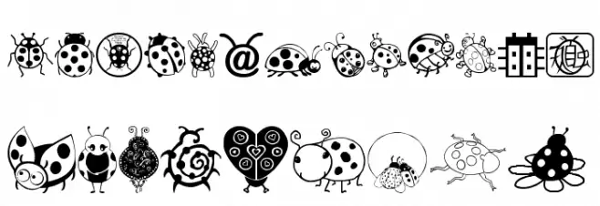 Ladybug Dings Polices MAJUSCULES