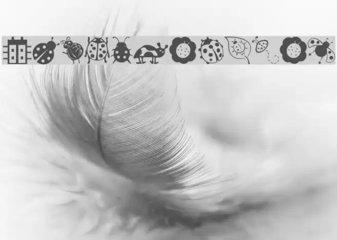 Ladybug Dings Schriftart examples