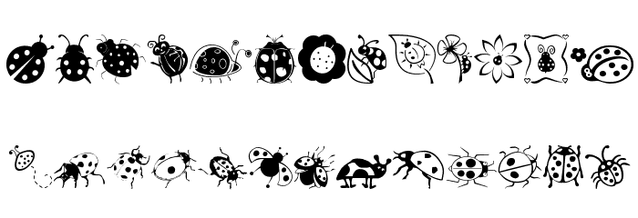 Ladybug Dings Font LOWERCASE