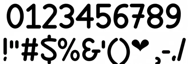 Ladybug Love Regular Font OTHER CHARS