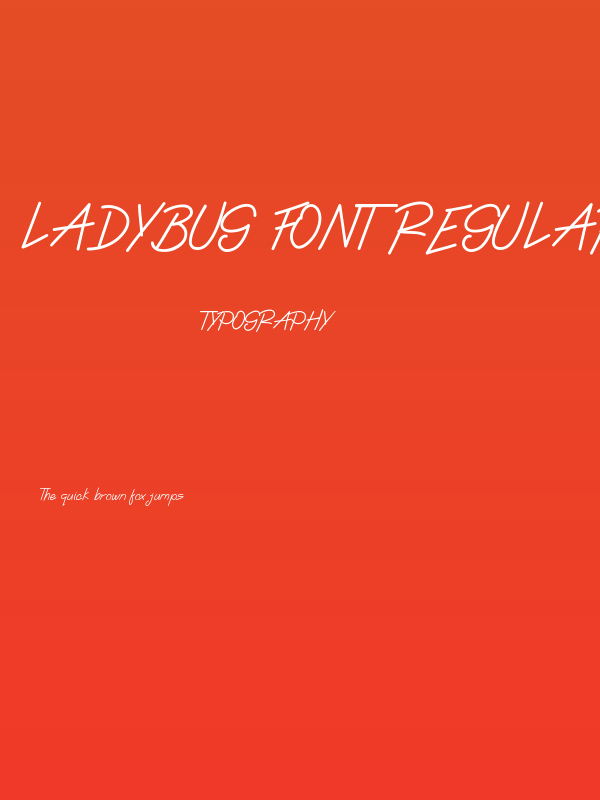 Ladybug font regular Poster