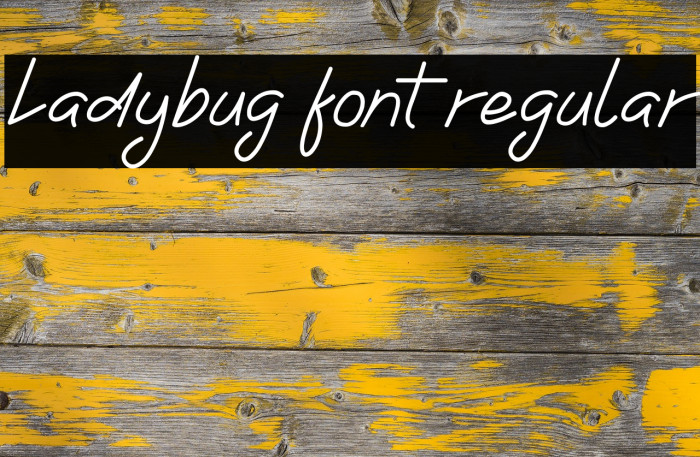 Ladybug font regular फ़ॉन्ट examples