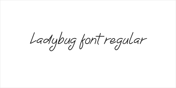Ladybug font regular Logo