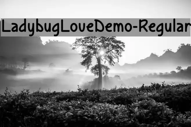 LadybugLoveDemo-Regular Schriftart examples