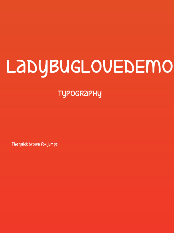LadybugLoveDemo-Regular Poster