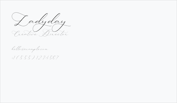 Ladyday Business Card