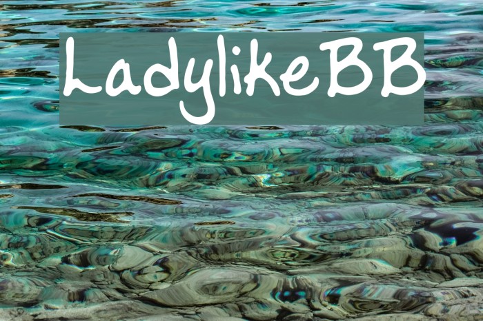 LadylikeBB Font examples