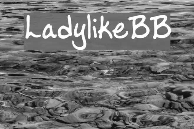 LadylikeBB Font examples