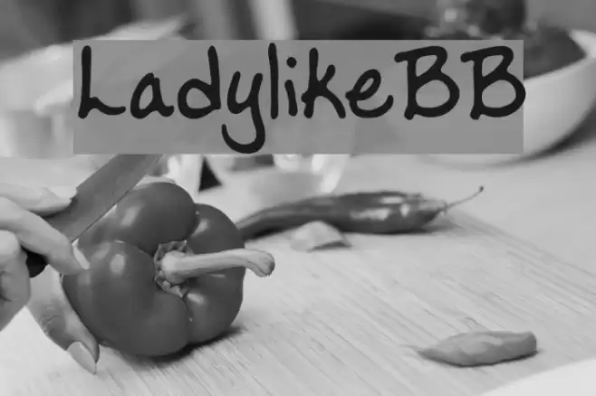 LadylikeBB Font examples