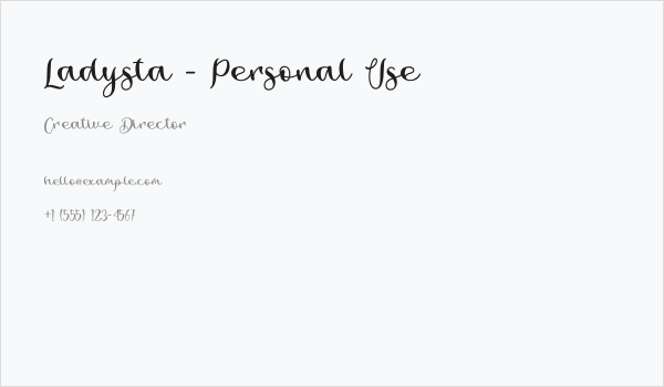Ladysta - Personal Use Business Card
