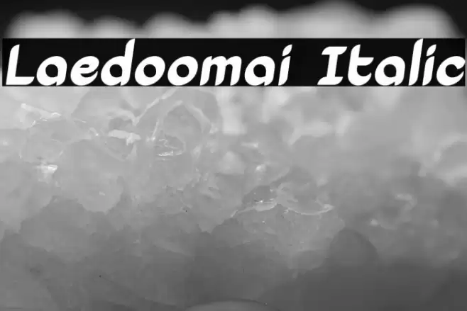 Laedoomai Italic Font examples