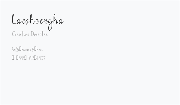 Laeshoergha Business Card