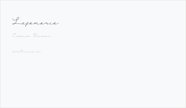 Lafamaria Business Card