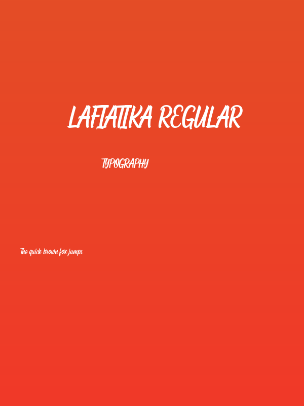 Lafiatika Regular Poster