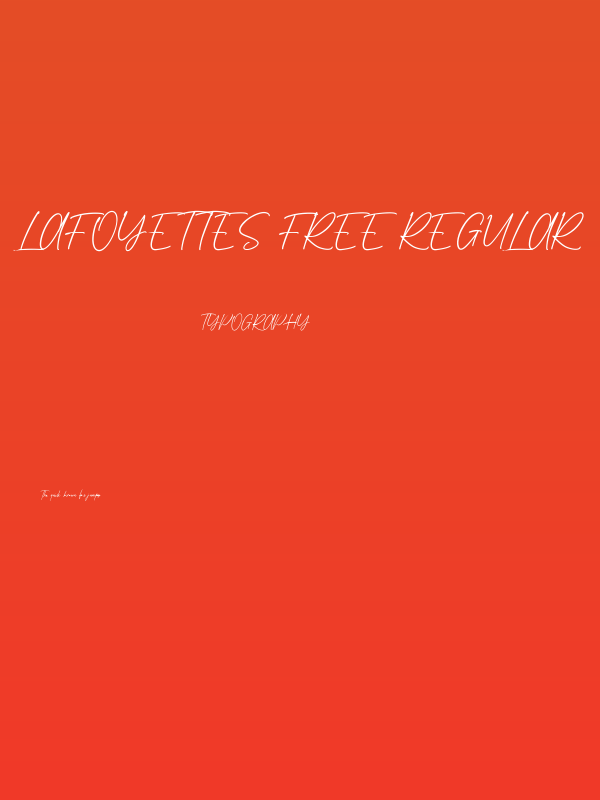 Lafoyettes Free Regular Poster