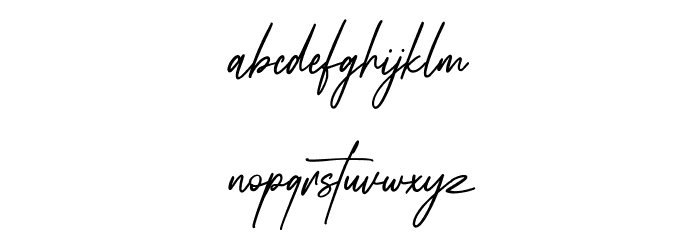 Lafoyettes Free Regular Font LOWERCASE