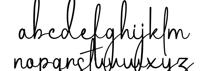 Laga Signatica Font LOWERCASE