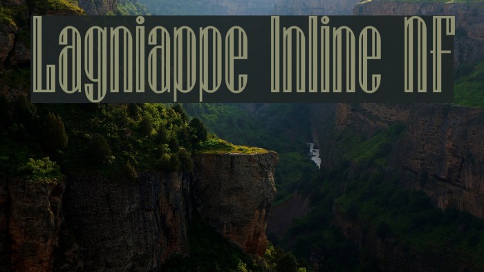 Lagniappe Inline NF Font examples