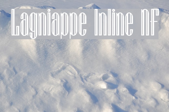 Lagniappe Inline NF Font examples