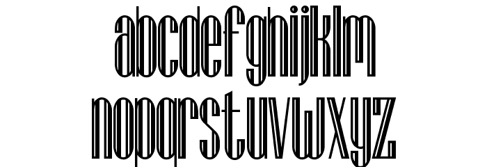 Lagniappe-Inline Font LOWERCASE