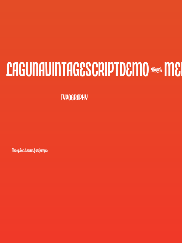 LagunaVintageScriptDemo-Medium Poster