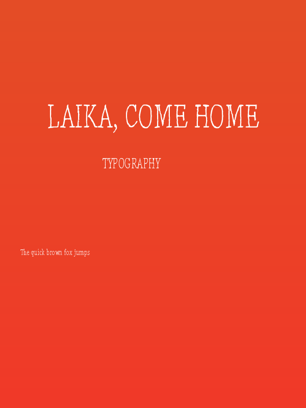 Laika, come home Poster