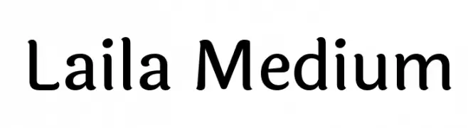 Laila Medium  font caratteri gratis