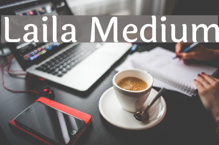 Laila Medium Font examples
