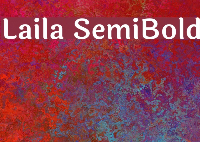 Laila SemiBold Example 2
