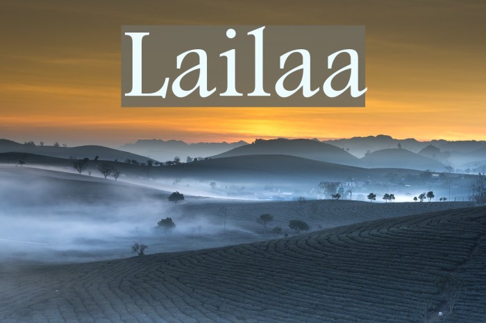 Lailaa Font examples