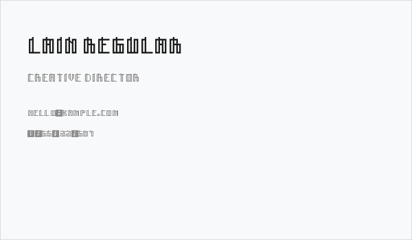 Lain Regular Business Card