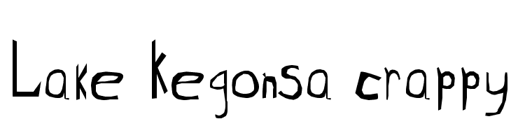 Lake Kegonsa crappy  Frei Schriftart Herunterladen