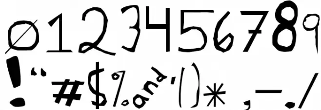 Lake Kegonsa crappy Font OTHER CHARS