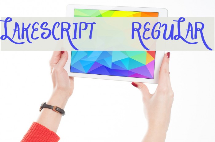 LakeScript-Regular Font examples