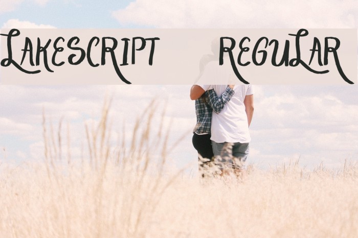 LakeScript-Regular Font examples