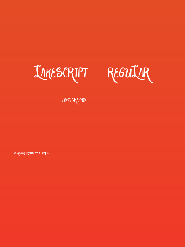 LakeScript-Regular Poster