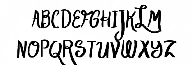 LakeScript-Regular फ़ॉन्ट लोअरकेस