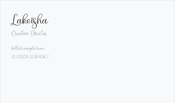 Lakeisha Business Card