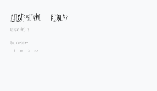LakeshoreDrive-Regular Business Card