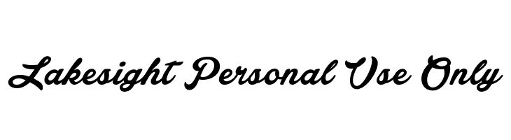 Lakesight Personal Use Only  Descarca Fonturi Gratis