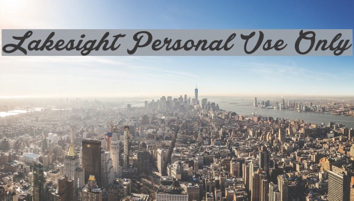 Lakesight Personal Use Only Font examples