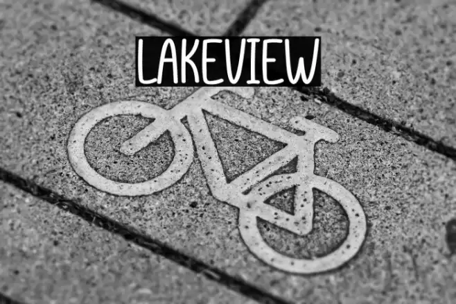 Lakeview Font examples