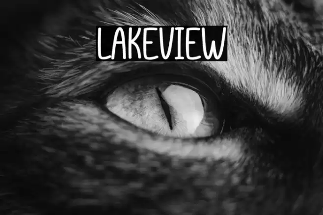 Lakeview Font examples
