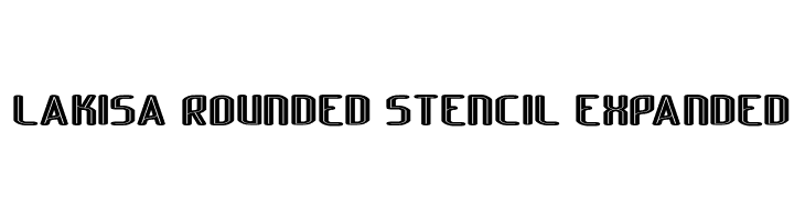 Lakisa Rounded Stencil Expanded  font caratteri gratis