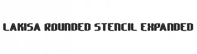 Lakisa Rounded Stencil Expanded  免费字体下载