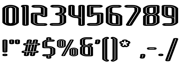 Lakisa Rounded Stencil Expanded Font OTHER CHARS