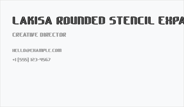 Lakisa Rounded Stencil Expanded Business Card