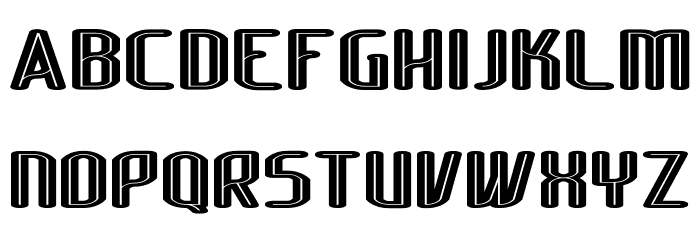 Lakisa Rounded Stencil Expanded Font LOWERCASE