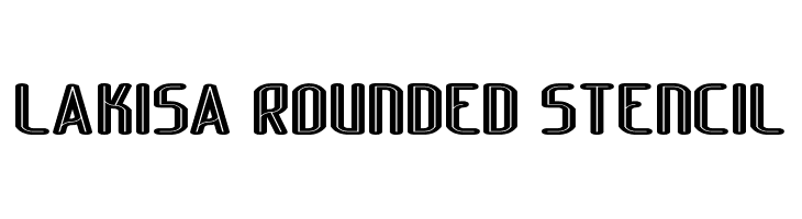 Lakisa Rounded Stencil  免费字体下载